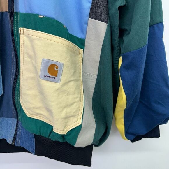 Carhartt Unisex Multicolored Patchwork Hooded Full Zip Jacket - Picture 10 of 16